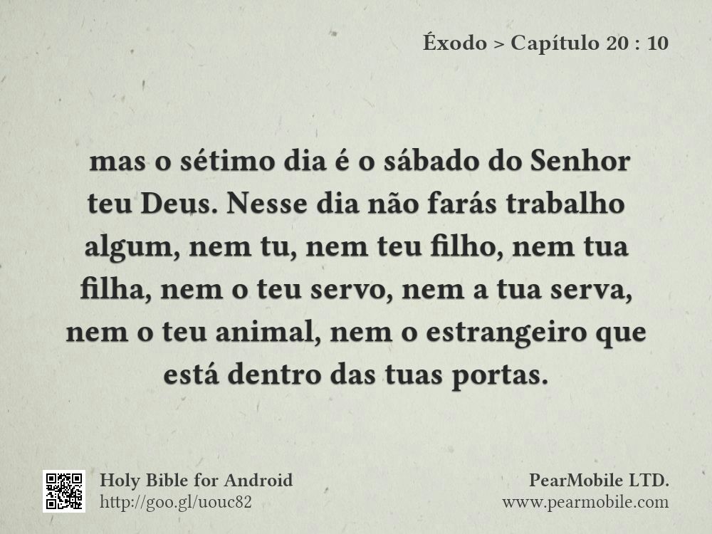 Éxodo, Capítulo 20:10